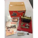 A BOXED MAMOD SE3 MODEL TWIN CYLINDER STATIONARY STEAM ENGINE - UNUSED AND COMPLETE
