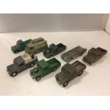 EIGHT UNBOXED CORGI VEHICLES - MOSTLY LAND ROVERS