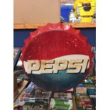 A PEPSI TIN SIGN