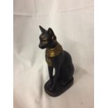 A MYTHS AND LEGENDS COLLECTION MODEL OF BASTET, THE CAT GODDESS. HEIGHT 20CM