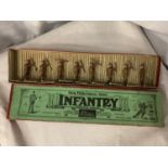 A BOXED BRITIANS TERRITORIAL ARMY INFANTRY EIGHT PIECE MODEL SOLDIER SET - NUMBER 160 (BOX IN AGED