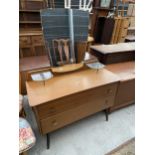 A MID 20TH CENTURY TEAK LEBUS DRESSING TABLE, 42" WIDE