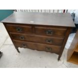 A VICTORIAN SATINWOOD CHEST OF DRAWERS