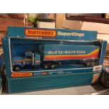 A BOXED MATCHBOX K31 SUPER KINGS ARTICULATED WAGON AND TRAILER - EURO EXPRESS