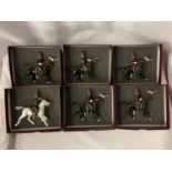 SIX BRITIANS 5TH ROYAL IRISH LANCERS INDIVIDUALLY BOXED MODEL SOLDIERS - NUMBER 8959 - OFFICER,