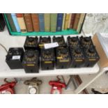 A COLLECTION OF TEN MUIRHEAD TEST BOXES AND A FURTHER MUIRHEAD MICA CONDENSER