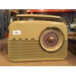 A VINTAGE CREAM BUSH RADIO