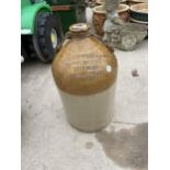 A VINTAGE STONEWARE FLAGGON STAMPED JOSEPH AND JOHN VICKERS VICTORIA DISTILLERS WEST BROMPTON