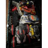 A BOX OF VARIOUS SIZES OF CARS, ETC