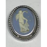 A WEDGWOOD JASPERWARE BROOCH