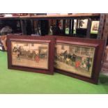 TWO WOODEN FRAMED TUDOVICI PICTURES SIGNED