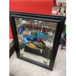 A WOODEN FRAMED SOUTHERN COMFORT ADVERTISING MIRROR