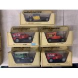 FIVE BOXED MATCHBOX MODELS OF YESTERYEAR VEHICLES