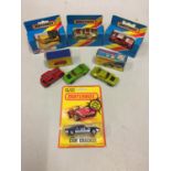 SIX BOXED AND ONE UNBOXED MATCHBOX VEHICLES - ALL MODEL NUMBER 9 OF VARIOUS ERAS AND COLOURS -