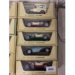 FIVE BOXED MATCHBOX MODELS OF YESTERYEAR VEHICLES