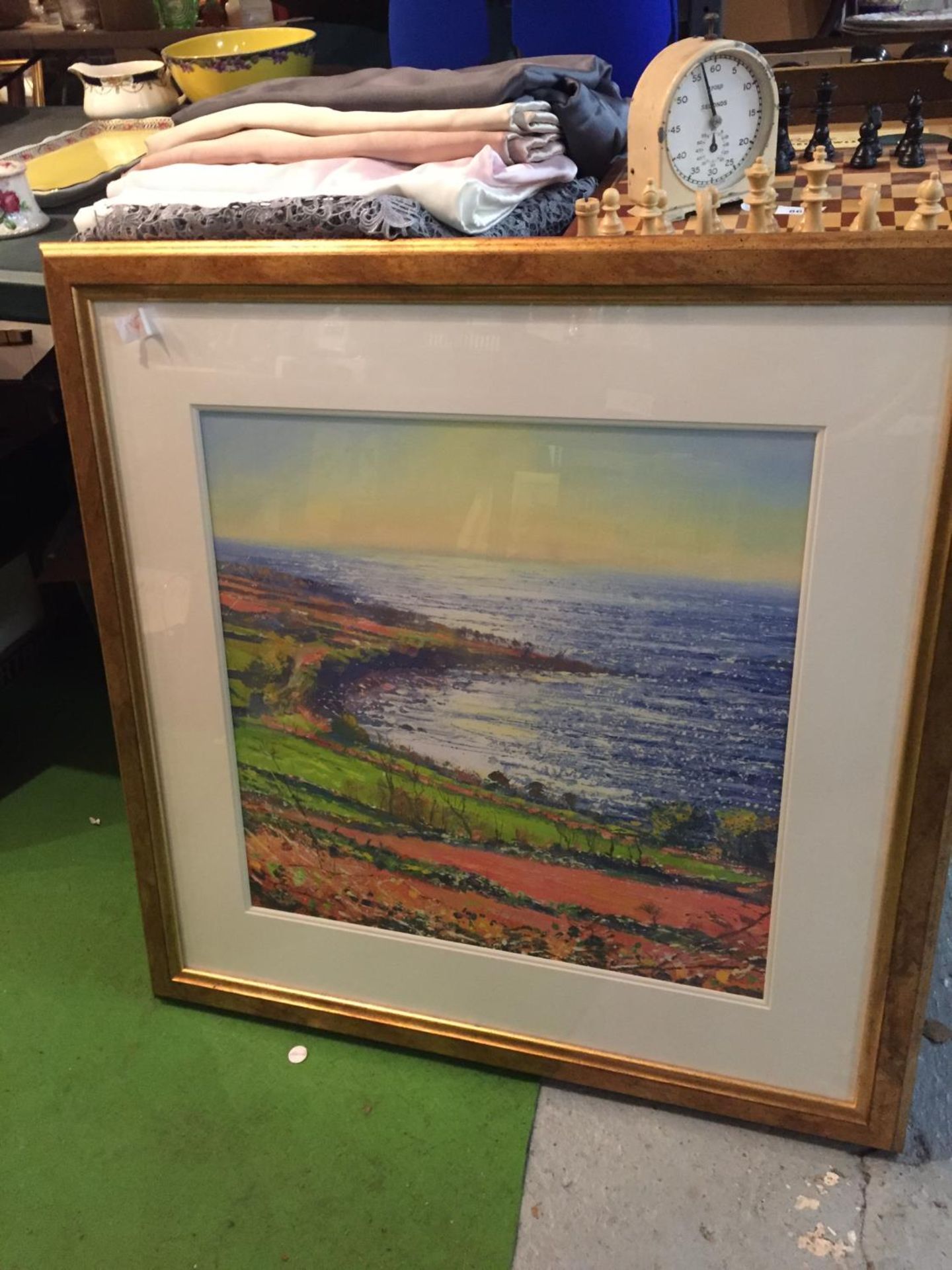 A GOLD FRAMED LIMITED EDITION (19/295) COASTAL PRINT SIGNED BY MARK PRESTON - Image 2 of 2