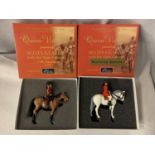 TWO BOXED BRITAINS SCOTS GUARDS INDIVIDUAL HORSE MOUNTED MODEL SOLDIERS - NUMBERS 5993 AND 40205 -