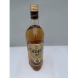 A 1 LITRE BOTTLE OF GRANTS FINEST SCOTCH WHISKY SUPERIOR STRENGTH 100% US PROOF