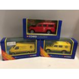 THREE BOXED CORGI VEHICLES - AN AA LAND ROVER, AN AA TRANSIT VAN AND A ROYAL MAIL LANDROVER