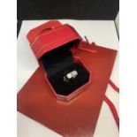 A FASHION LOVE RING SIZE P GROSS WEIGHT 5.69 GRAMS WITH A PRESENTATION BOX AND GIFT BAG