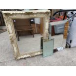 THREE VARIOUS MIRRORS TO INCLUDE A DECORATIVE GILT FRAMED MIRROR