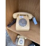 A RETRO CREAM ROTARY DIAL TELEPHONE