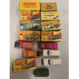 A COLLECTION OF BOXED AND UNBOXED MATCHBOX VEHICLES - ALL MODEL NUMBER 54 OF VARIOUS ERAS AND