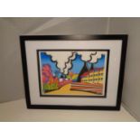 A FRAMED LORNA BAILEY PRINT 'TUNSTALL BOTTLE OVEN SCENE'