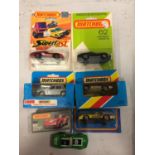 A COLLECTION OF BOXED AND UNBOXED MATCHBOX VEHICLES - ALL MODEL NUMBER 62 OF VARIOUS ERAS AND