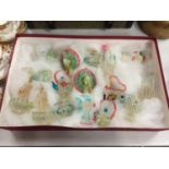 ITALIAN GLASS SMALL FIGURES OF FISH, BIRDS, FLOWERS, CANDLES, ETC. ALL IN GOOD CONDITION