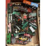 A QUANTITY OF MATCHBOX LESNEY DIECAST VEHICLES TO INCLUDE TRUCKS, CARS, TRACTORS, ETC. APPROX 38