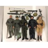 FIVE UNBOXED ARTICULATED MILITARY FIGURES - BELIEVED DRAGON MODELS
