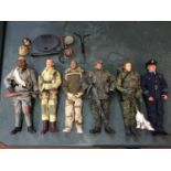 FIVE UNBOXED ARTICULATED MILITARY FIGURES - BELIEVED DRAGON MODELS - PARATROOPER ETC