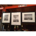 THREE FRAMED BLACK AND WHITE PRINTS OF INDUSTRISL SCENES. SIGNED LIMITED EDITIONS, 312/550, 114/500,