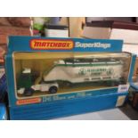 A BOXED MATCHBOX K3 SUPER KINGS ARTICULATED WAGON AND TRAILER - HEIDELBERGER ZEMENT