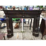 A SUBSTANTIAL VICTORIAN FIRE SURROUND 77"X56", THE APERTURE BEING 44"C40"