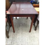 A MODERN CROSSBANDED DROP-LEAF TABLE