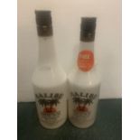 TWO 70CL BOTTLES OF MALIBU CARIBBEAN WHITE RUM WITH COCONUT