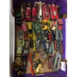 A LARGE QUANTITY OF VINTAGE DINKY AND CORGI VEHICLES