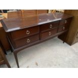 A STAG MINSTREL SIX DRAWER SIDE CHEST, 52" WIDE
