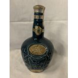 A CHIVAS BROTHERS LTD ROYAL SALUTE 21 YEARS OLD BLENDED SCOTCH WHISKY IN A BLUE SPODE LIQUOR