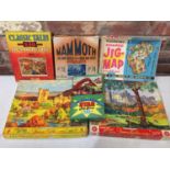 SIX VINTAGE JIGSAW PUZZLES 1930'S/1940'S ETC