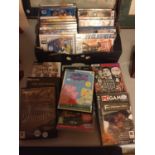 AN AMOUNT OF PC COMPUTER GAMES TO INCLUDE PEPPA PIG, AGE OF EMPIRES, WARCRAFT, THEME PARK, SHREK,