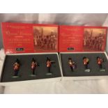 TWO BOXED BRITAINS SCOTS GUARDS WITH THE STATE COLOUR THREE PIECE MODEL SOLDIER SETS - NUMBER