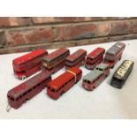 NINE DINKY AND CORGI BUSES AND COACHES FOR RESTORATION