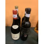 FOUR BOTTLES OF RED WINE TO INCLUDE A 2006 VALLEMAYOR RIOJA, A 1998 GRAN RESERVA CASTILLO DE