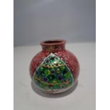 AN ANITA HARRIS HANDPAINTED AND SIGNED CHRISTMAS TREE VASE