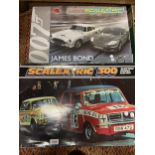 A SCALEXTRIC 300 INCLUDING FORD ESCORT, DATSUN AND TWO F1 CARS BUT NOT ORIGINAL MINIS) AND A 007