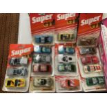 APPROX EIGHTEEN MATCHBOX SUPER GT CARS IN BLISTER PACKS