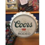 A COORS TIN SIGN